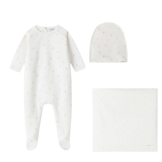 Oubon Tulip Print Layette Set-Girl