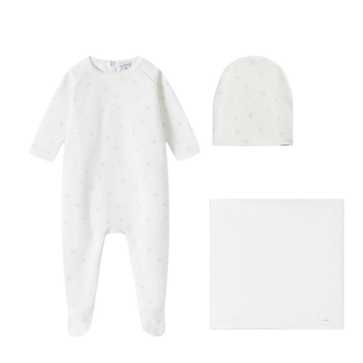 Oubon Tulip Print Layette Set-Boy