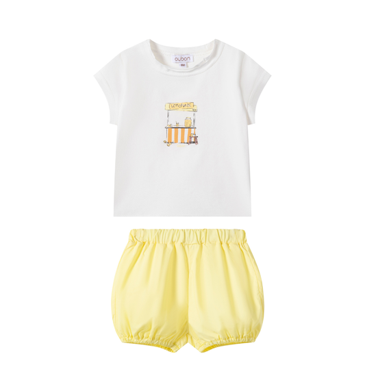 Oubon Lemonade T-Shirt + Bloomer Set-Boy