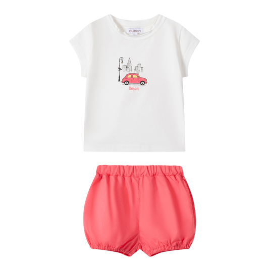 Oubon City T-Shirt + Bloomer Set-Girls