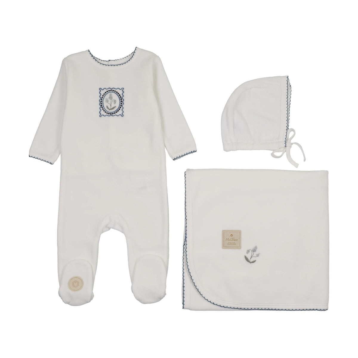 Mon Tresor Vintage Stamp Boys Layette Set