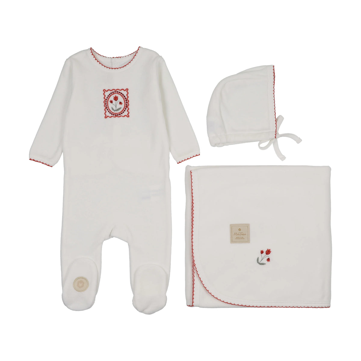 Mon Tresor Vintage Stamp Girls Layette Set