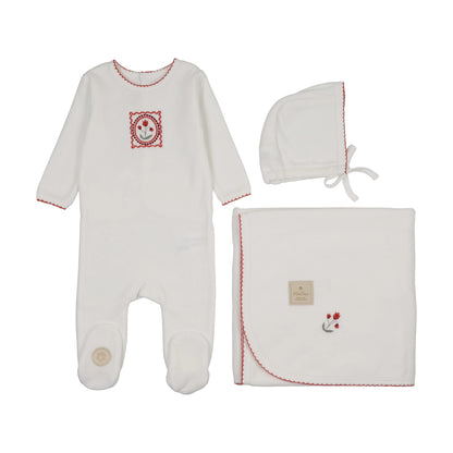Mon Tresor Vintage Stamp Girls Layette Set