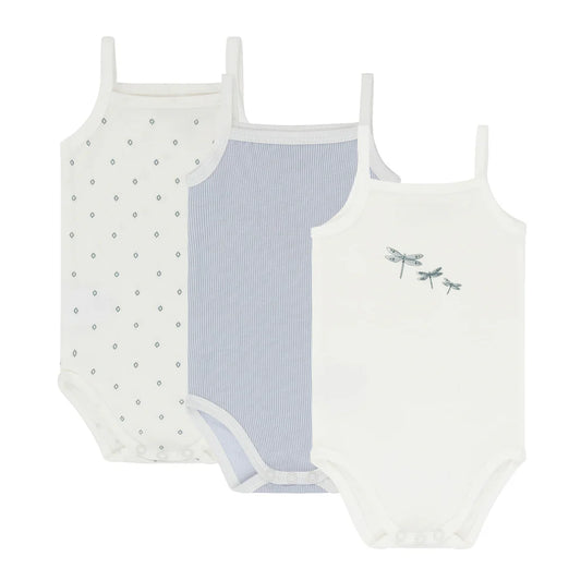 Ely's and Co 3 Pack Jersey Cotton Undershirts Dragonfly Spaghetti Straps