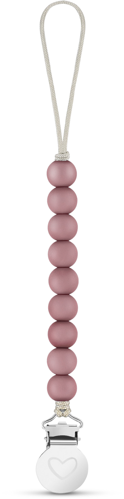 Bleu La La - Lulababe Pacifier Clip: Plum