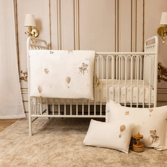 Petite Belle Carousel Dreams Crib Set- Sky