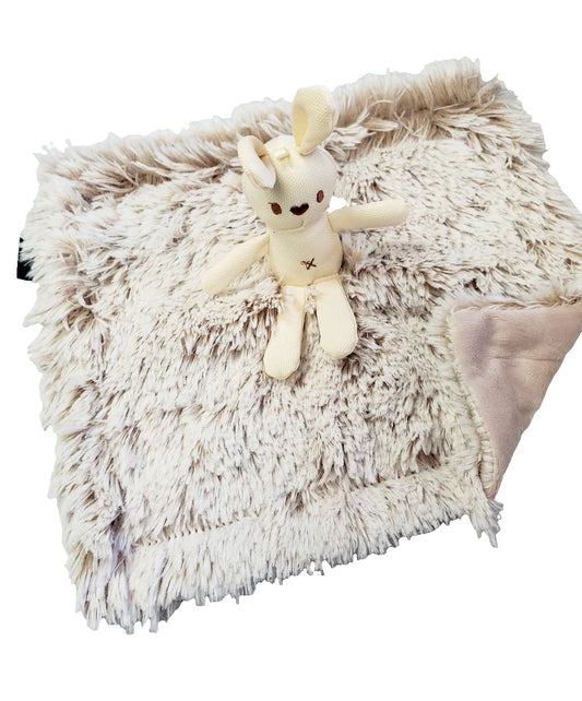 Winx and Blinx Shaggy Taupe Bunny Mini Minky Lovey