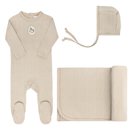 Beige Cotton French Terry Rocking Horse Take Me Home Set