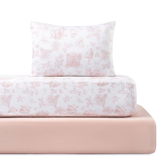 Petite Belle Bebe - Petite Belle Toile Safra Standard Crib Sheet Set- Rose Pink