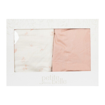 Petite Belle Toile Safra Sheet Set- Rose Pink: Bassinet