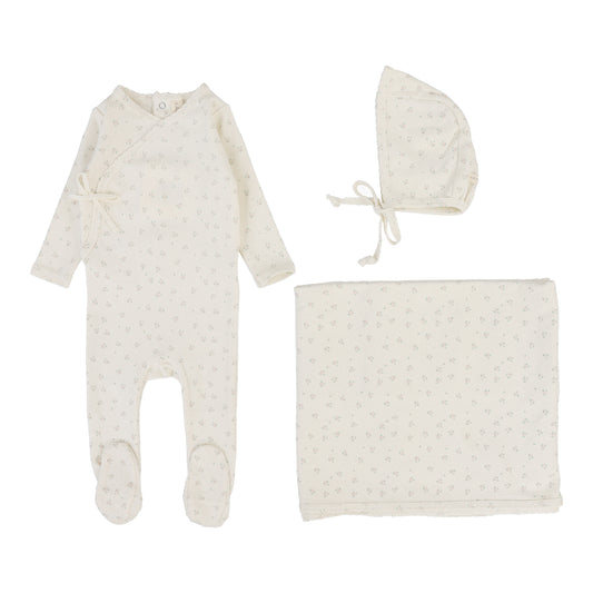 Lilette Bud Layette Set-Cream/Pink