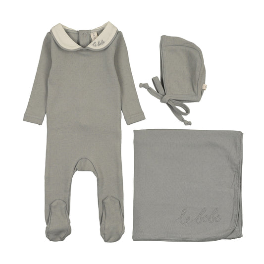 Lilette Le Bebe Pointelle Layette Set -Light Blue