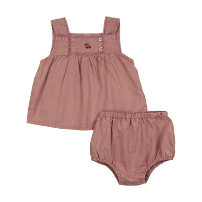 Lil Legs Denim Capsule Toddler Girls Set- Pink Wash