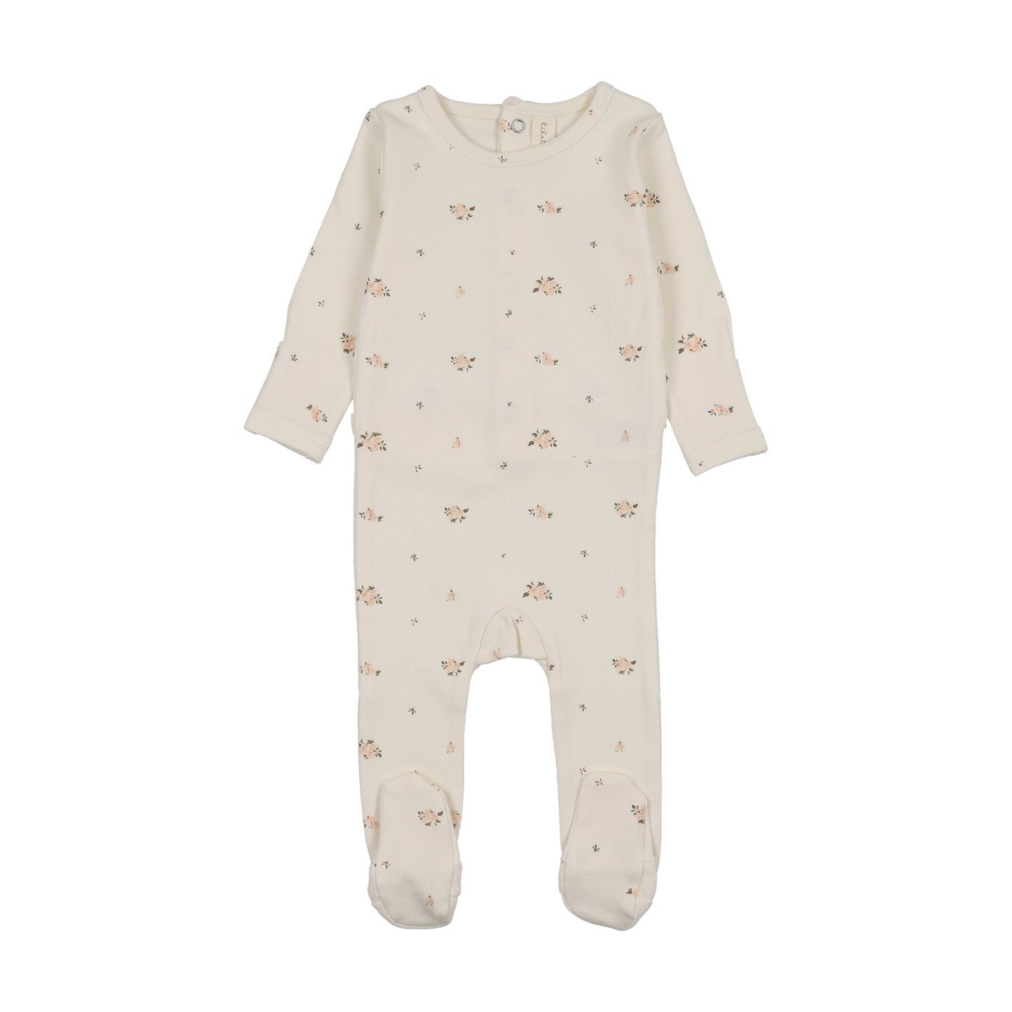 Lilette Rosebud Footie -Cream/Pink