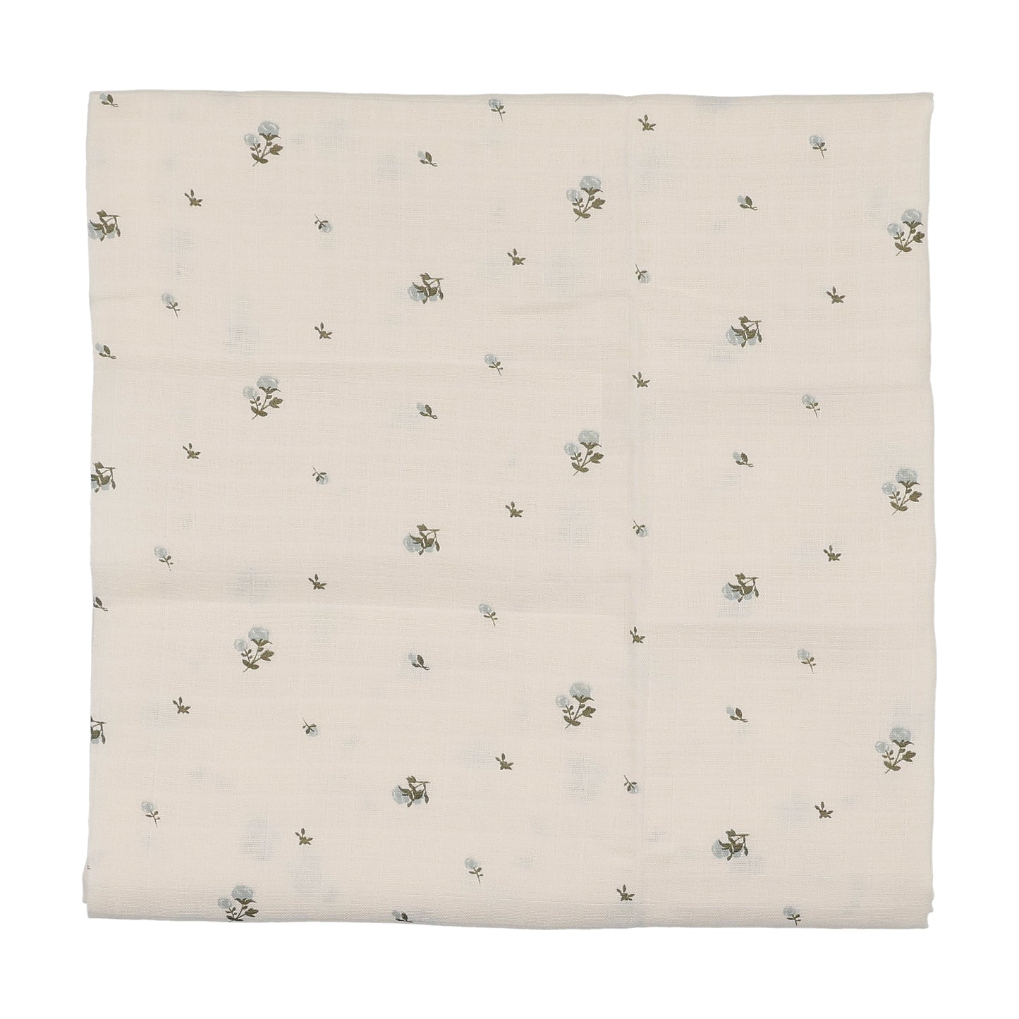 Lilette Rosebud Muslin Swaddle-Cream/Blue