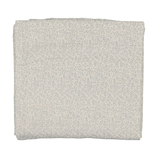 Lilette Leaf Trail Muslin Swaddle-Cream/Blue