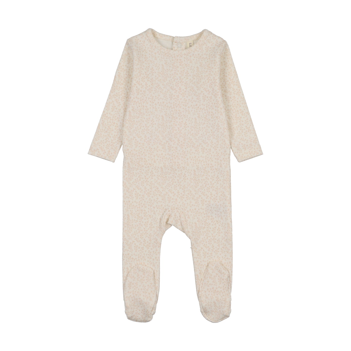 Lilette Leaf Trail Footie- Cream/Pink
