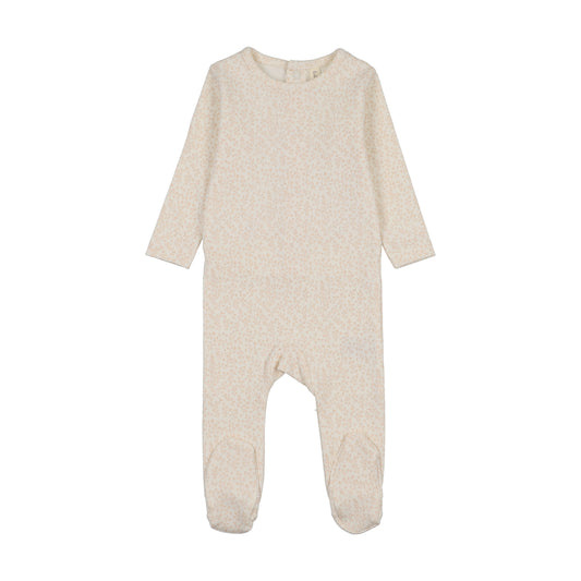 Lilette Leaf Trail Footie- Cream/Pink