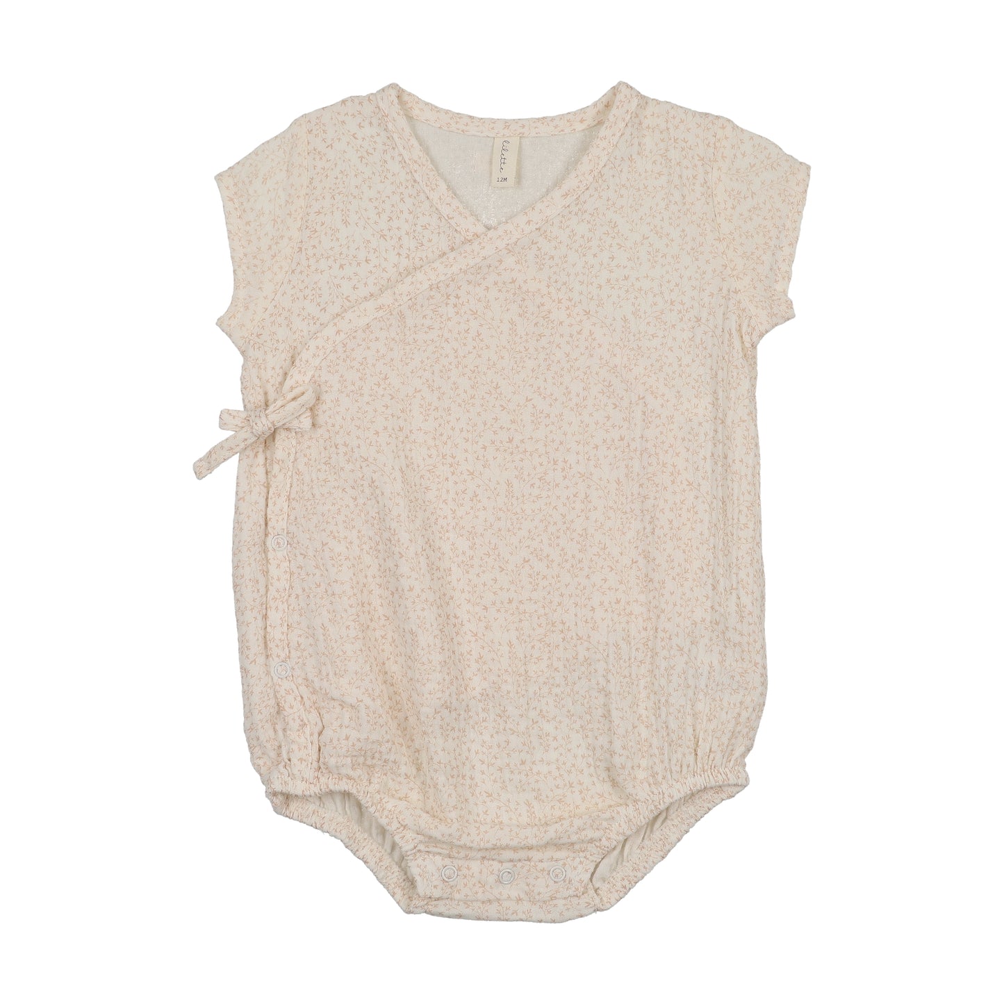 Lilette Leaf Trail Romper- Cream/Pink