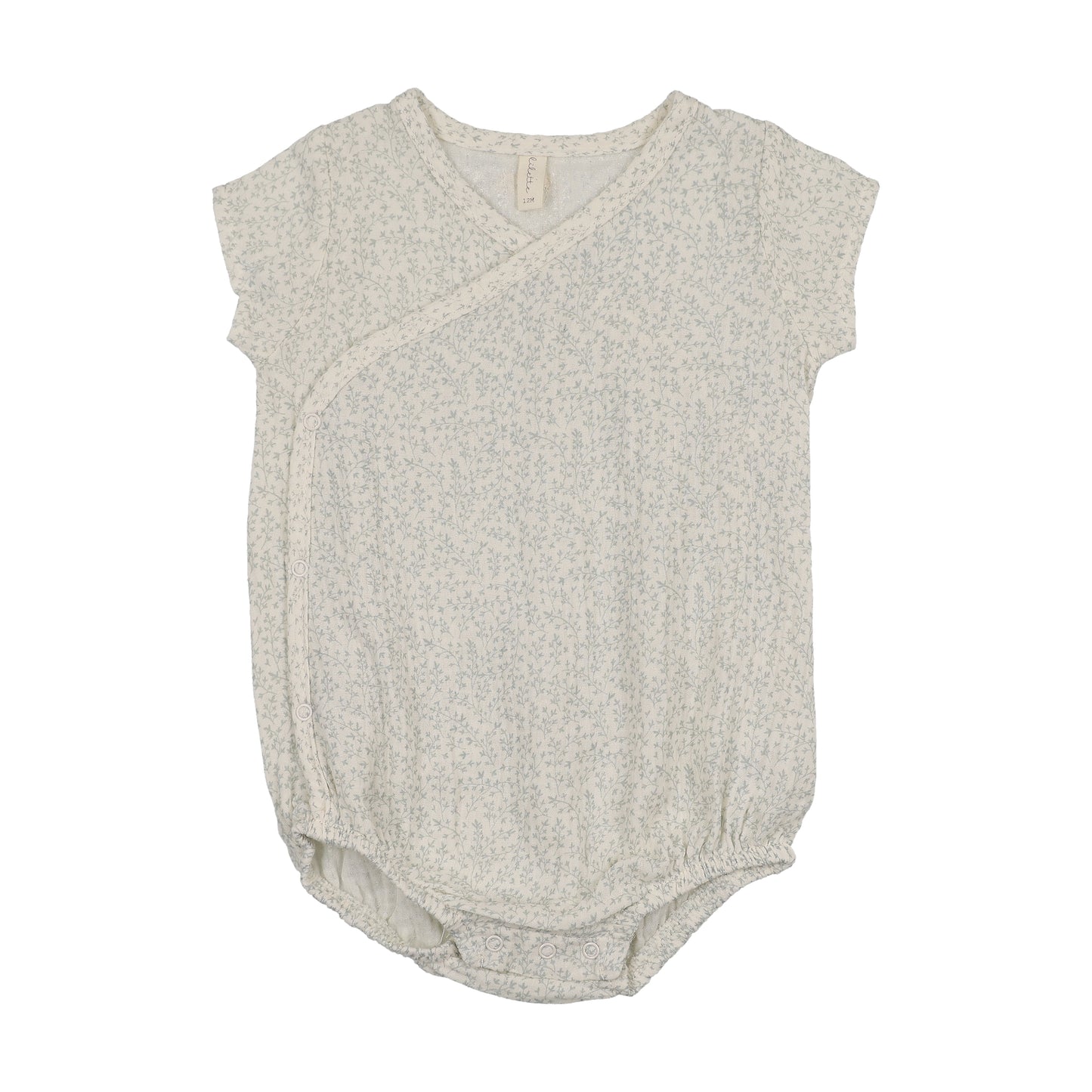 Lilette Leaf Trail Romper- Cream/Blue