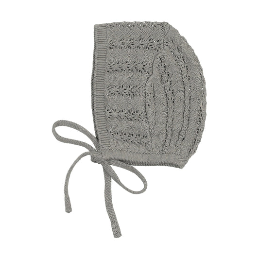 Lilette Crochet Knit Bonnet-Light Blue