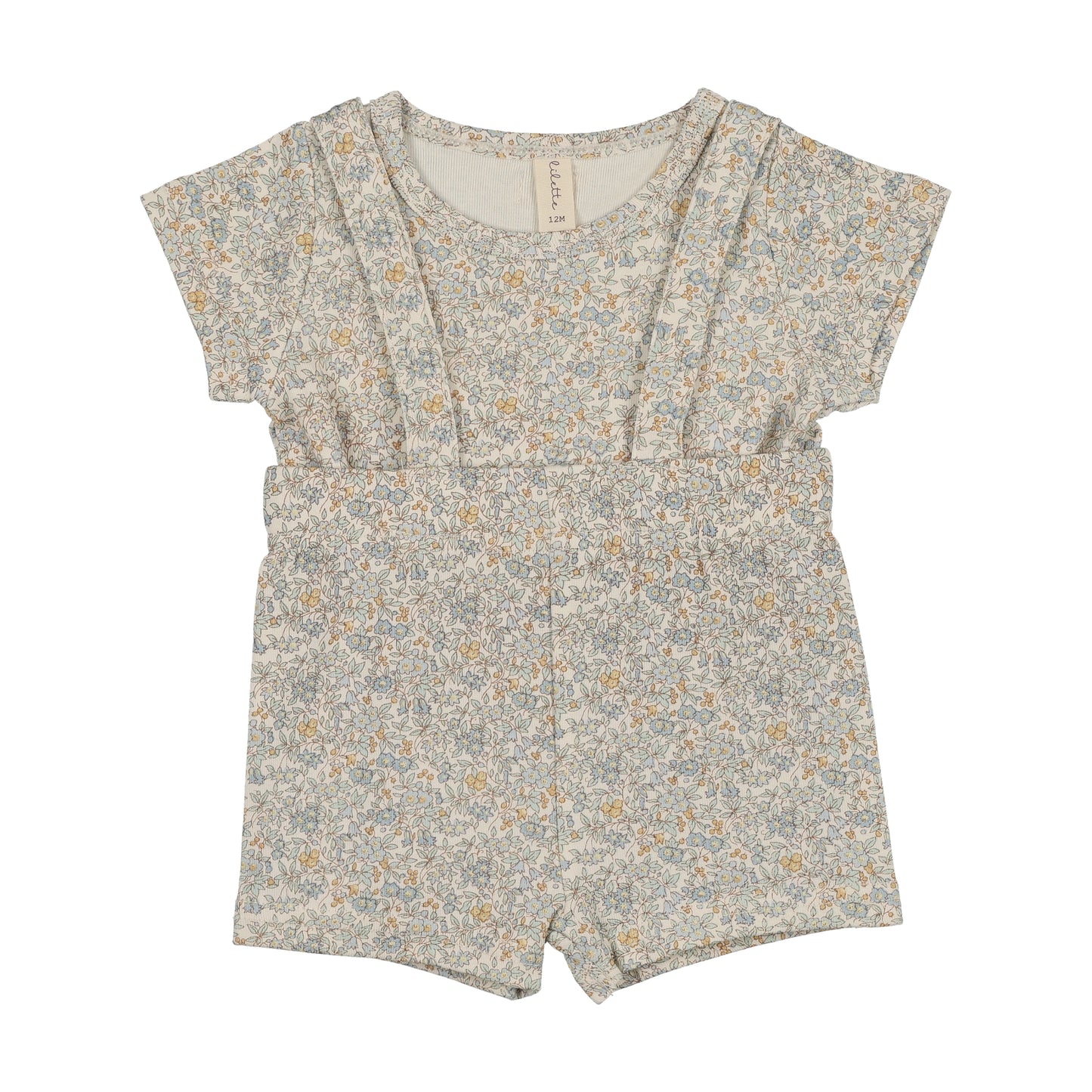 Lilette Liberty Floral Short Sleeve Set- Cream/Blue