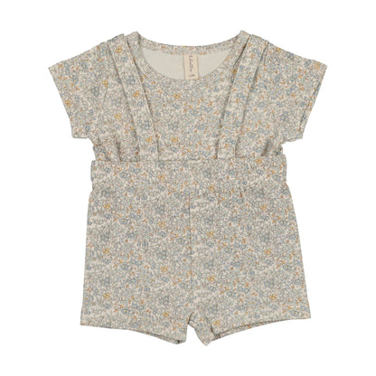 Lilette Liberty Floral Short Sleeve Set- Cream/Blue