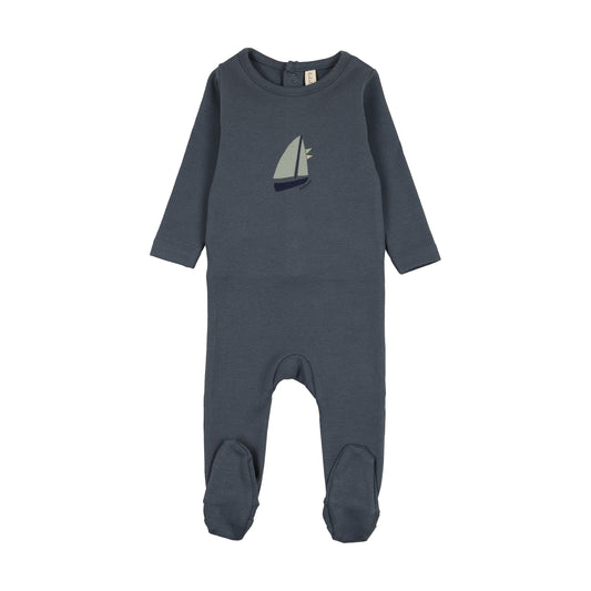 Lilette Nautical Graphic Footie -Off Navy