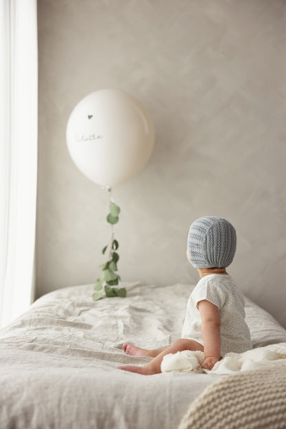 Lilette Leaf Trail Romper- Cream/Blue