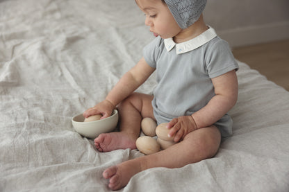 Lilette Sweetheart Collar Romper - Light Blue