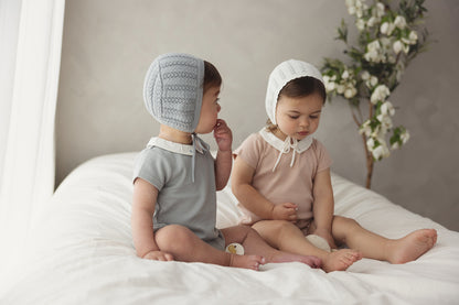 Lilette Sweetheart Collar Romper - Light Blue