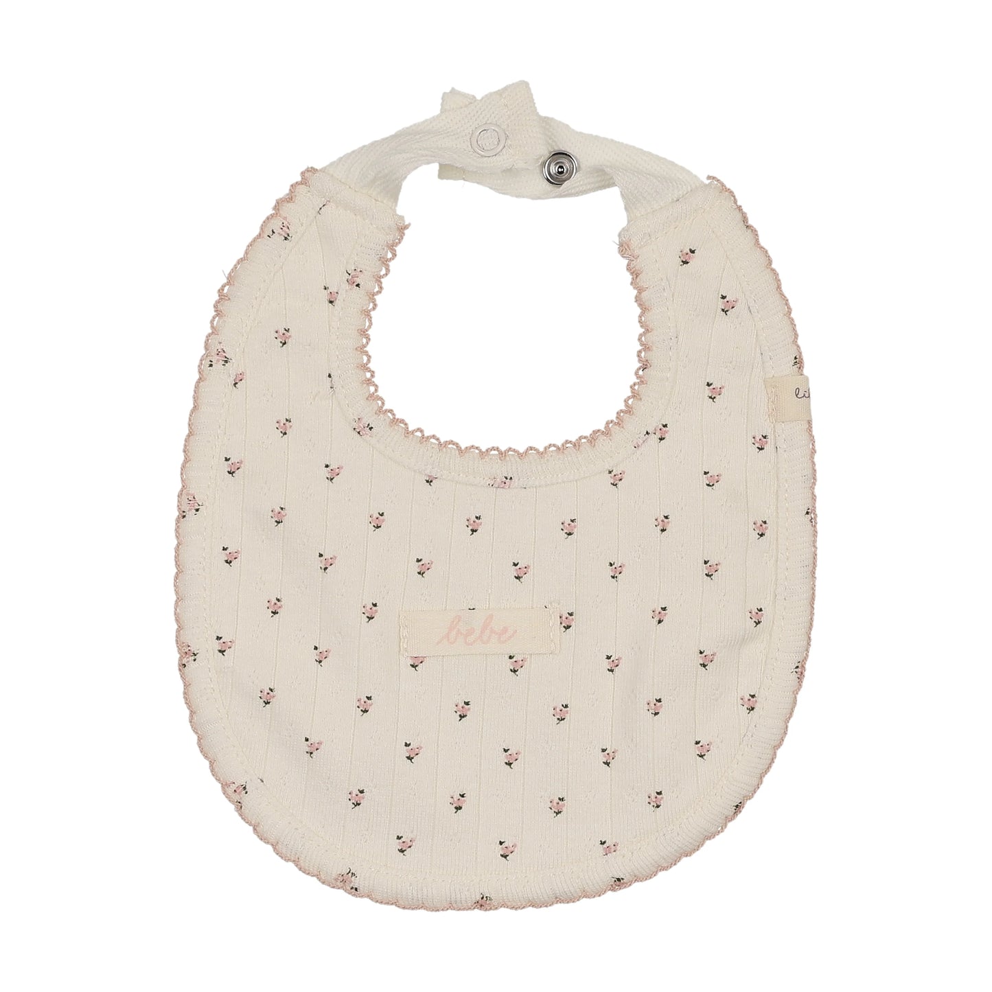 Lilette Floret Bib- Cream/Pink