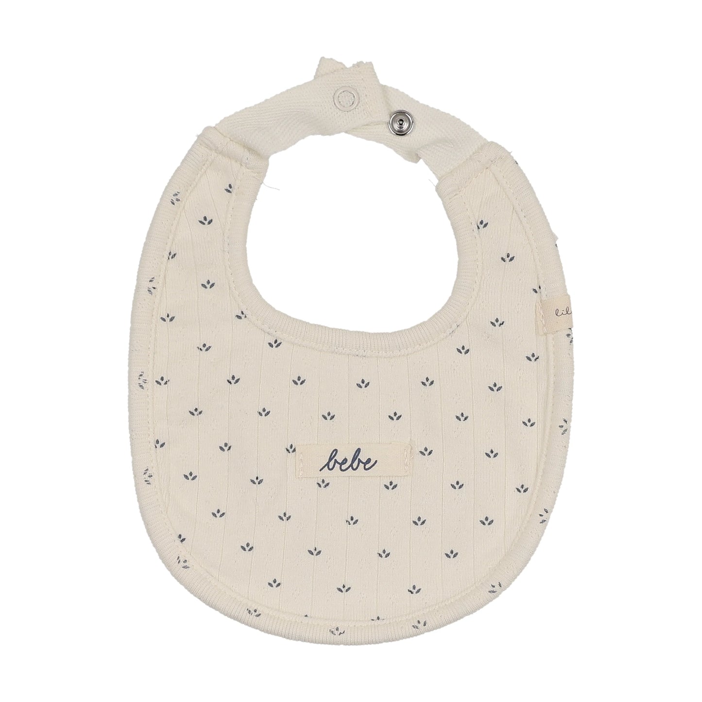 Lilette Floret Bib- Cream/Blue