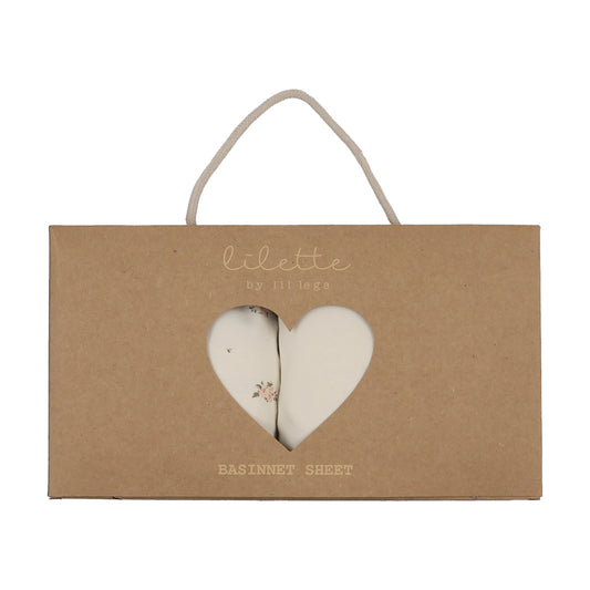 Lilette Rosebud Bassinet Sheet -Rosebud Pink
