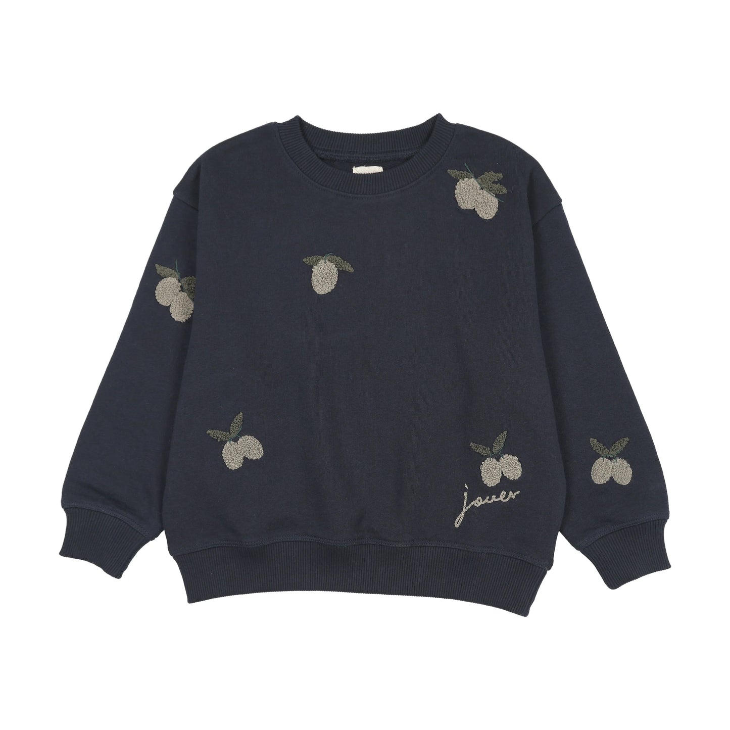 Lil Legs Olive Patch Sweatshirt -Navy