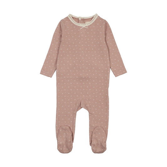 Lil Legs Tiny Twig Footie - Pink Print
