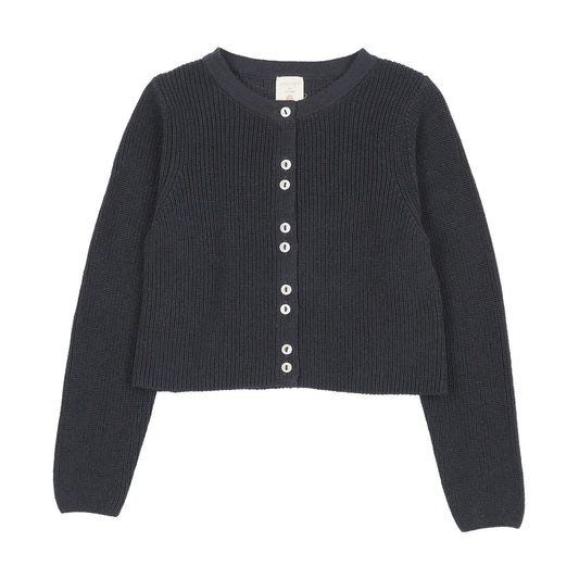 Lil Legs Fine Knit Cardigan -Navy