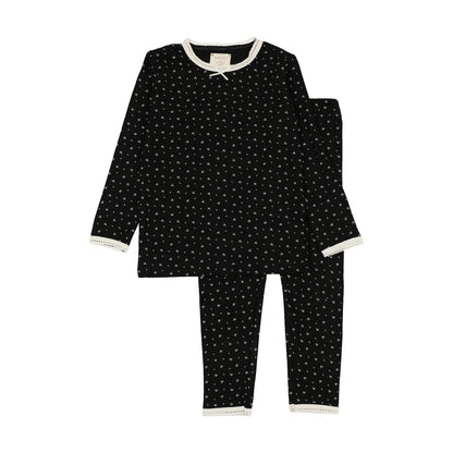 Lil Legs Tiny Twig Lounge Set - Black Print