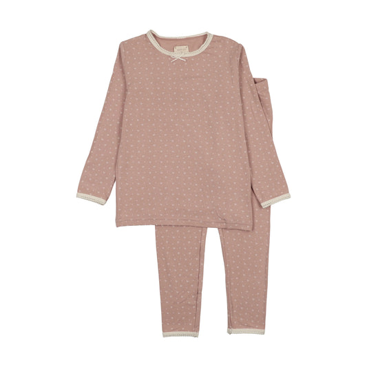 Lil Legs Tiny Twig Lounge Set - Pink Print