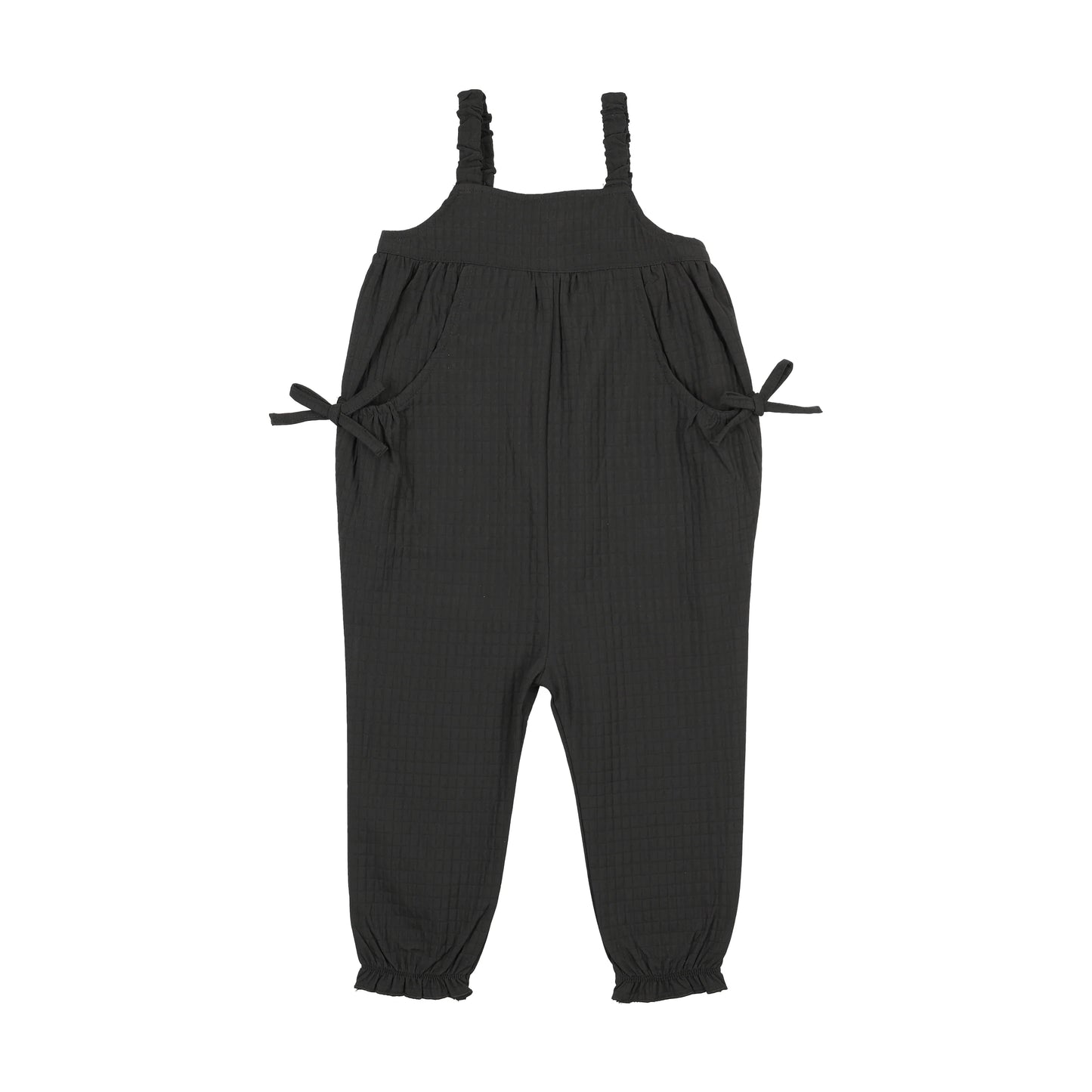 Lil Legs Jacquard Romper - Black