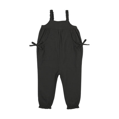 Lil Legs Jacquard Romper - Black
