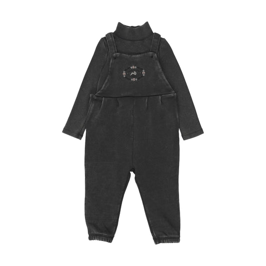 Lil Legs Stitch Studio Girls Toddler Set - Off Black