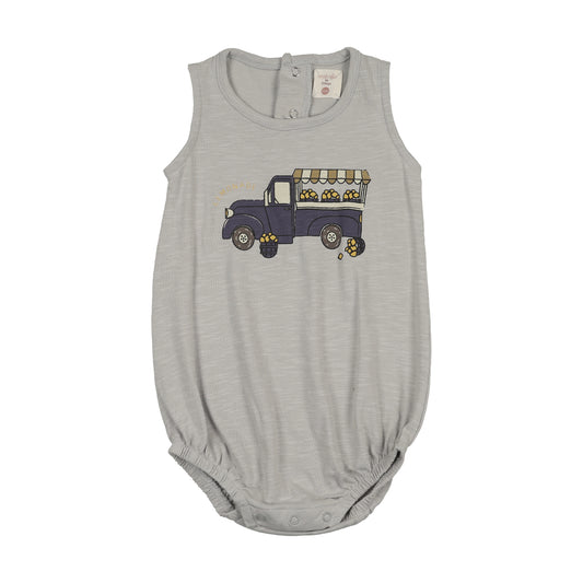 Lil Legs Lemon Romper Boy- Pale Blue