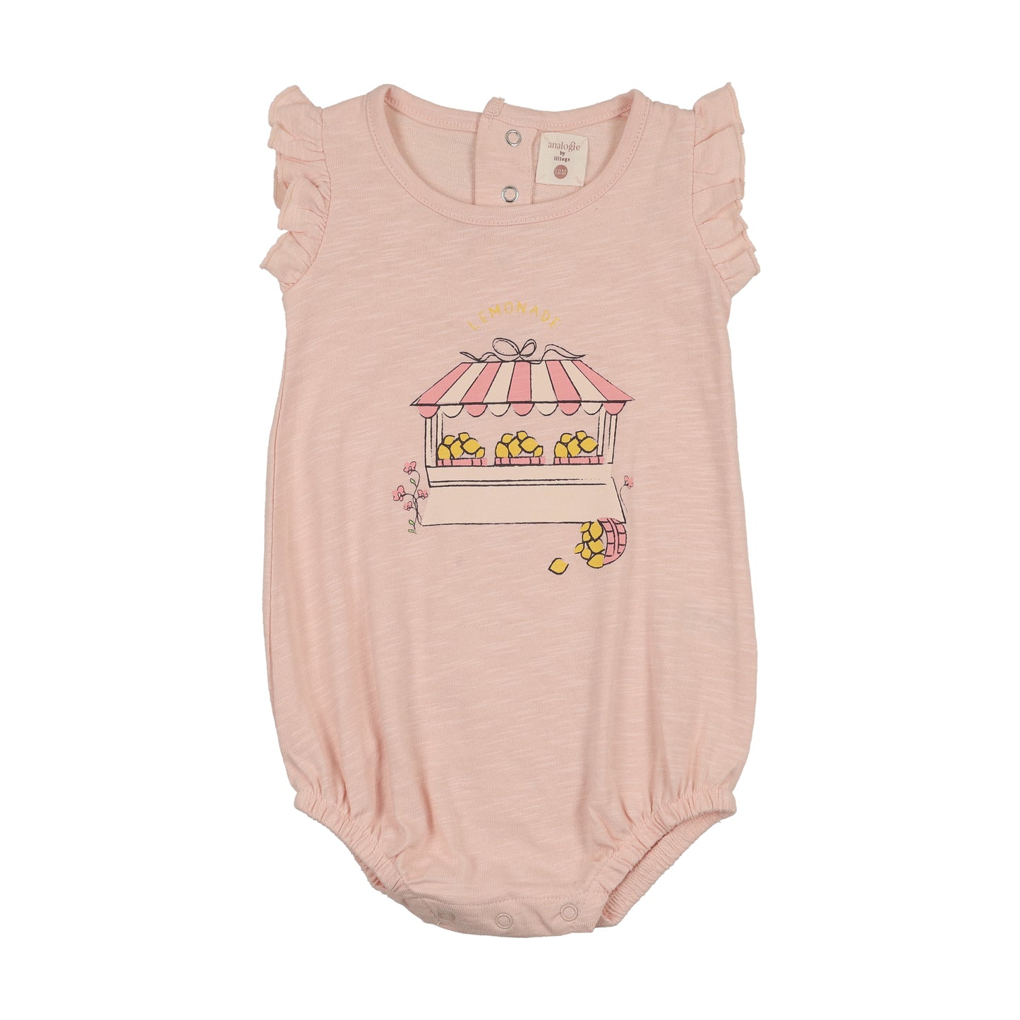 Lil Legs Lemon Romper Girl- Cloud Pink