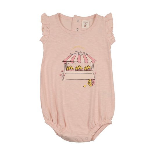Lil Legs Lemon Romper Girl- Cloud Pink