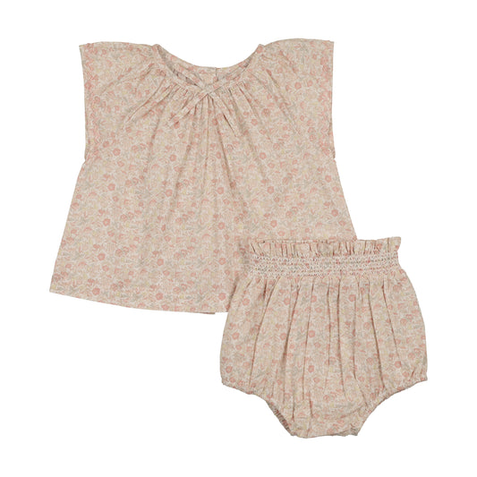 Lil Legs Sunny Blossoms Set- Bud Pink
