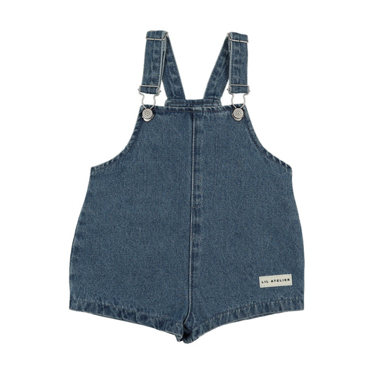 Lil Legs Denim City Boys Romper Mid Blue Wash