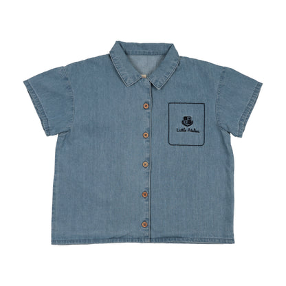 Lil Legs Denim City Shirt Mid Blue Wash