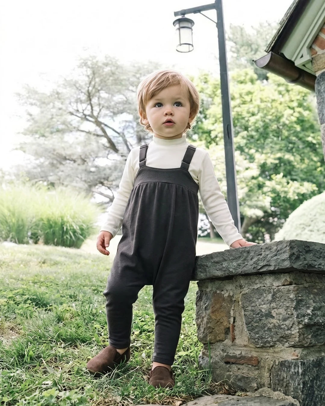Lil Legs Boys Romper- Black