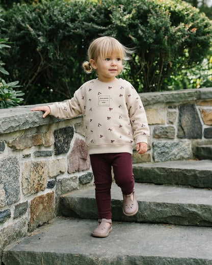 Lil Legs Bow Sweatshirt Set -  Bow Print